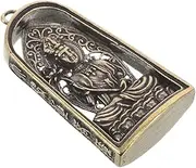 HEALEEP Brass Statue Pendant Religious Amulet Charms Home Decor Vintage Car Hanging Ornaments Keychain Jewelry Making Charms