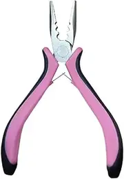 Easy And Safe To Hair Extension Pliers Professional Grade Professional And Precise Alloy Alloy Hair Extension Pliers, Black pink handle