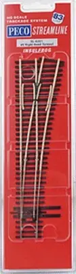 PECO Streamline Code 83 No.5 Insulfrog Right Turnout - Nickel Silver - HO