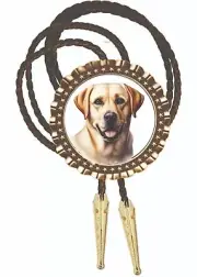 Labrador Retriever Dog Bolo Tie Print Art Men's Neckties Rescue A Dog Today