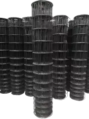 Welded Fence Graduated Pet Fencing Pen Mesh Dog Fence 25m Roll 1.5m H Black