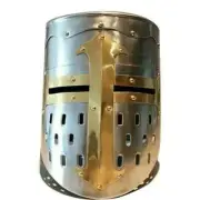 TEMPLAR KNIGHT MEDIEVAL CRUSADER HELMET ARMOR for Sca Larp collectible Gift