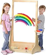 KRAND Double-Sided Plexiglass Painting Art Easel, Easy to Clean, Kids Drawing Board On Both Sides, Fun Arts and Crafts Activity for Boys and Girls Indoor and Outdoor