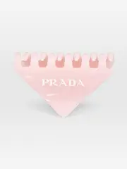Pink Triangle Logo Print Claw Clip