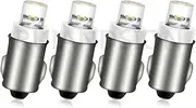 Ruiandsion BA7S Instrument LED Light F3 1 LED 12V DC 50LM Car Mini Bulbs Lamps Led Car Instrument Light Warning lamp,Negative Earth (Pack of 4) White