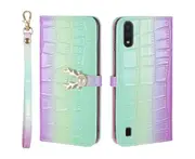 For Samsung Galaxy A01 Cover Wallet - Green