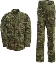 [Lanbaosi] Men's Tactical BDU Uniform Combat Suit Military Shirt Jacket Coat and Pants Set
