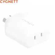 Cygnett PowerPlus 35W USB-C PD Dual Port Wall Charger White CY4353PDWCH 2xUSB