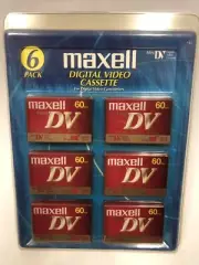 NEW - Maxell Digital Video Cassette Mini-DV 60 Minutes 6-Pack - Sealed
