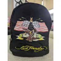 在飛比找蝦皮購物優惠-Ed Hardy 美國老鷹黑色後背包