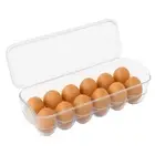 Egg Holder for Refrigerator with Lid – Clear Plastic Egg Storage Container fo...
