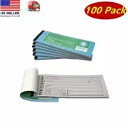 100 Carbonless Cash Money Rent receipt record book 2 part 50 set duplicate copy
