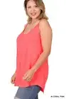 Zenana Reversible Spaghetti Strap Cami Plus Sizes 1X 2X 3X Many colors