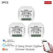 Mini DIY Tuya Zigbee Smart 2 Gang Light Dimmer Module Hub Requires Smart Life Al