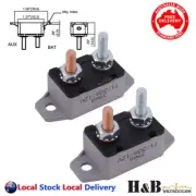 2X 30A AMP 12V Circuit Breaker Dual Battery Fuse Automatic Auto Reset Sale
