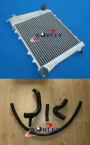 For 1967-1991 AUSTIN /ROVER MINI cooper MORRIS ALL MODELS Aluminum Radiator+HOSE