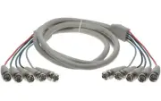 6-Feet 5 BNC to 5 BNC Video Cable For AHD TVI CVI SDI Camera CCTV DVR Hookup