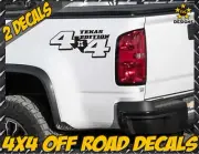 TEXAS 4x4 Off Road Truck Bed Decals GLOSS BLACK for Ford Chevy Toyota GMC Dodge