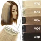 Russian Remy Human Hair Clip In Pad Extensions Root Weft Bald Patches Hairpiece