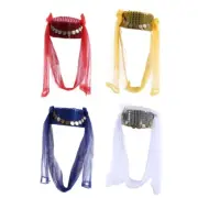 Handmade Cultural Hat Stylish Youth Skull Hat Mesh Sequins Tassels Pattern Hat