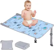 FUNSTAR Airplane seat Extender for Kids, Toddler Airplane Bed with Blanket, Baby Airplane Travel Essentials, Baby Portable Airplane Bed Footrest for Flight - Toddler Airplane Travel Essentials(Blue)