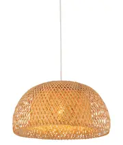 CANASTA Interior Natural Bamboo Finish Pendant Light- Large