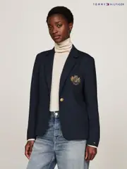 Tommy Hilfiger Slim Fit Blue Heritage Crest Single Breasted Blazer (AC2915) | $531