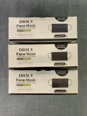 Disposable Face Mask Adult 3 Layer Breathable Facemask - 150 Masks, Black