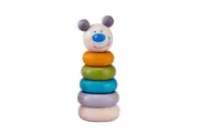 Kaper Kidz Wooden Animal Stacking Blocks - Bear Design, Early Learning Toys for Toddlers