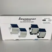 2-Pack Kingband Outdoor Solar Motion Sensor Lights, 105 LED White Flood Lights