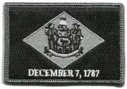 VELCRO® BRAND Fastener Morale HOOK PATCH Delaware BLACK 3x2"