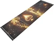 ZRYSMY Poker Fire Black Washable Runner Rug 2’ x 6’ Non-Slip Floor Carpet Runner Rug for Hallways Kitchen Laundry Room Bedroom Floor Carpet Runner- Soft Thin Mat for Family Pet