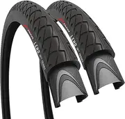 Fincci Pair 26 x 1.95 Inch Foldable Slick Tire for Road Mountain MTB Hybrid Bike Bicycle - Pack of 2 Tires