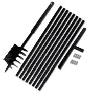 Ground Drill Earth Auger Hole Digger With Handle Extension Tubes Triple Spirals