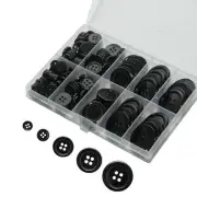 160 pcs Black Buttons for Crafts Buttons, Button DIY Buttons, Mixed Sewing