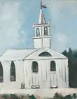 Marsden Hartley - Church at Head Tide, Maine (1938) - 17" x 22" Fine Art Print