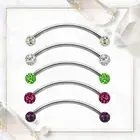 14G Tongue Rings Titanium Barbell Snakes Eyes Ferido Tops Piercing Sold Each