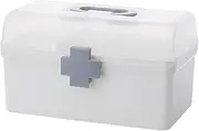 IOIUSKKU Portable Storage Box Organizer First Aid Carrying Case, S