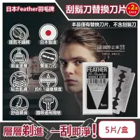 在飛比找Yahoo奇摩購物中心優惠-(2盒10入超值組)日本Feather羽毛牌-男士美容雙面鉑