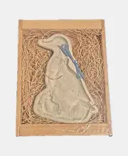 Vintage Stoneware Goose Cookie Mold In Wood 8 X 6 Crate Gift Box & Recipes NWT