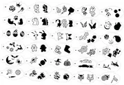 30x Face Paint Stencils Paint Stencils for Children's Body Paint Models for Halloween Carnavals Dance School