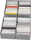 Coorganisers 4 Packs T-shirt Drawer Organizers for 10 GRIDS-SMALL SIZE, Gray