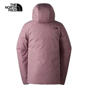 【The North Face 官方旗艦】北面女款黑色防潑水保暖兩面穿連帽羽絨外套｜83OKO6O