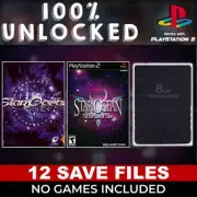 Star Ocean Second Story End of Time 1 2 PSX PS1 PS2 Memory Card 100% Save Beaten