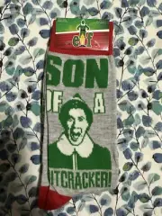 Buddy The Elf Crew Socks Son Of a Nutcracker Size 6-12 One Pair