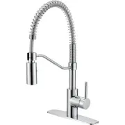 Home Impressions 1-Handle Lever Commercial Pull-Down Kitchen Faucet, Chrome Home