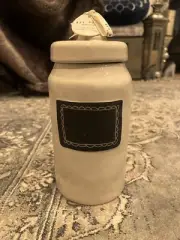 Rae Dunn Large White Dimpled 10” Take Note Canister