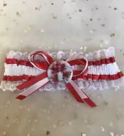 Licenced AFL Swannies tag AU Made brides Sydney Swans Wedding Garter Plus Sizes