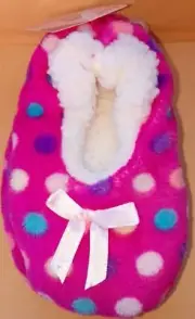 Girls Slipper Sock Multi-colored Polka-dot 1 pair Shoe Size 5-10 rubber bumps