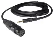 Rockville RXLR-AUX 10 Ft. Metal XLR Female to 1/8" TRS AUX Cable -100% Copper